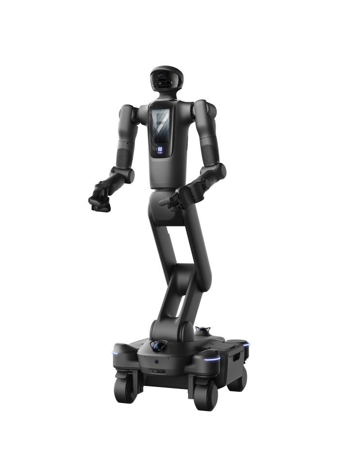 PUDU D7 - Semi-humanoider Industrie-Roboter mit Räderbasis und Armen