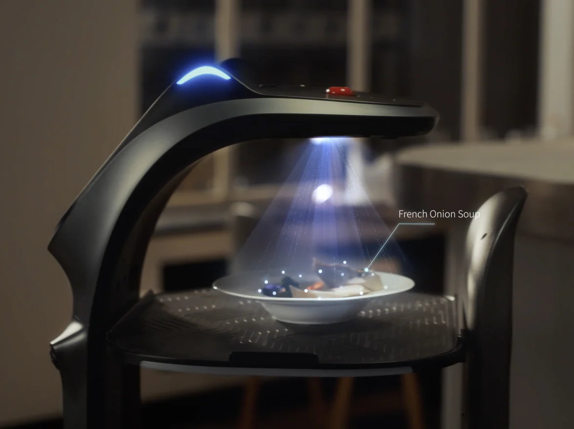 BellaBot Pro mit visualisierter Speisenerkennung