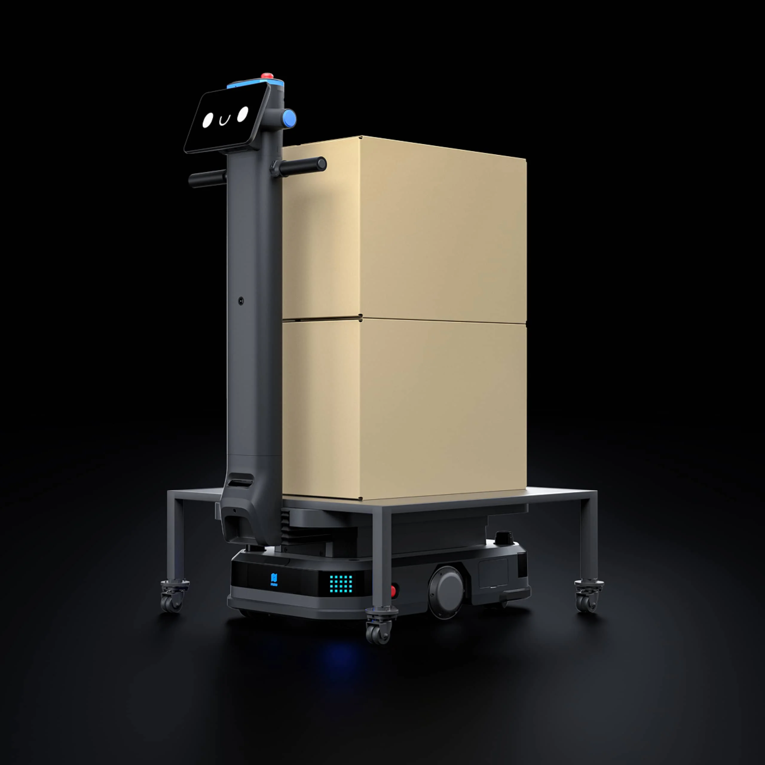 PUDU T600 Upright mit Transportgestell